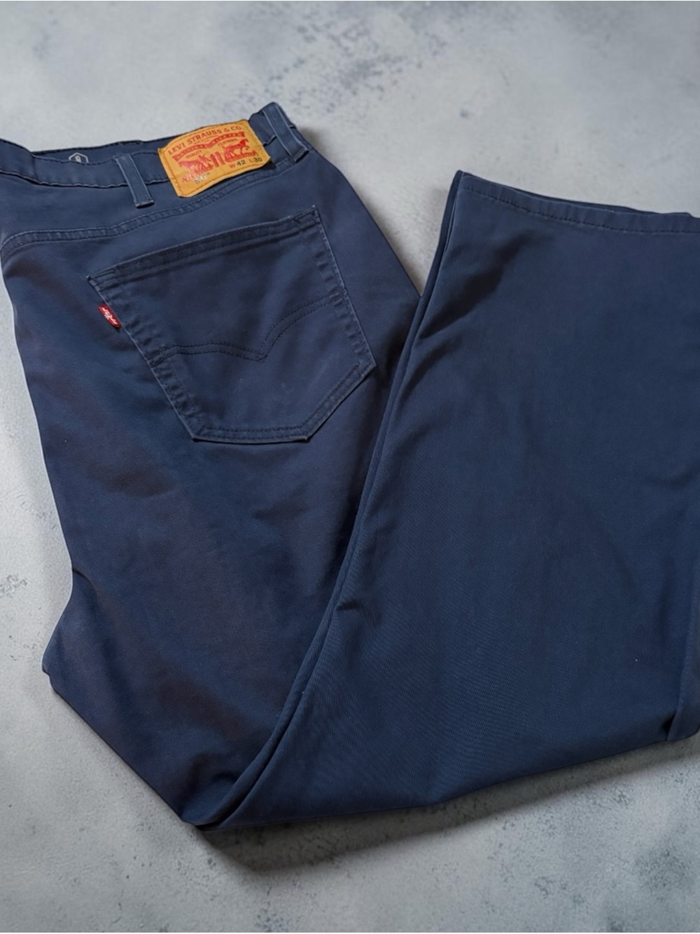 Levi's 541 Straight Men's Jeans in Navy with Tan Patch